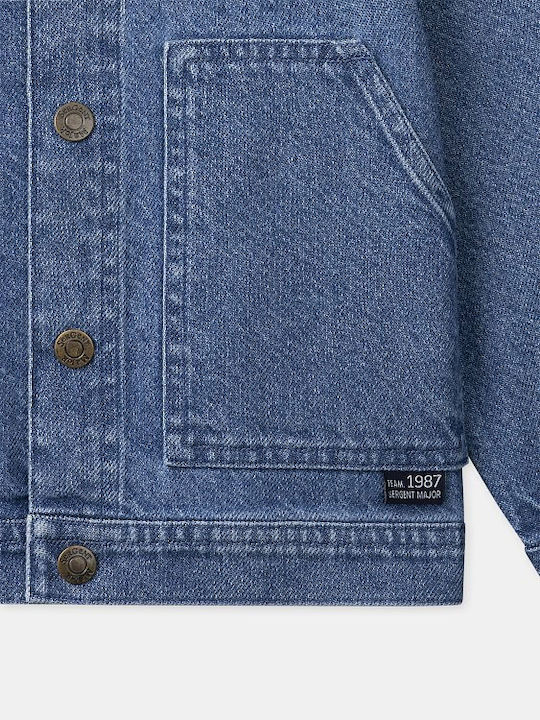 Geacă Denim Pentru Copii Albastră