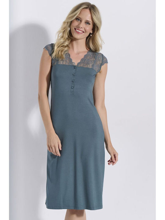 Jeannette Lingerie Καλοκαιρινό Γυναικείο Νυχτικό Forest