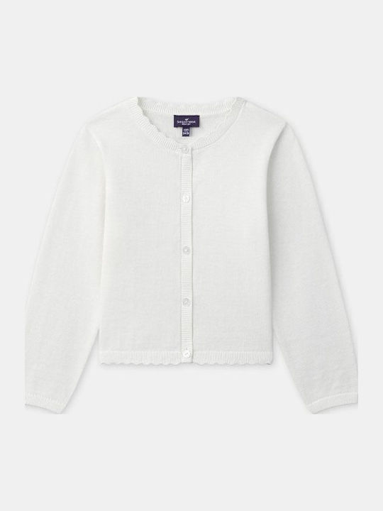 Cardigan Pentru Copii Tricotat Alb