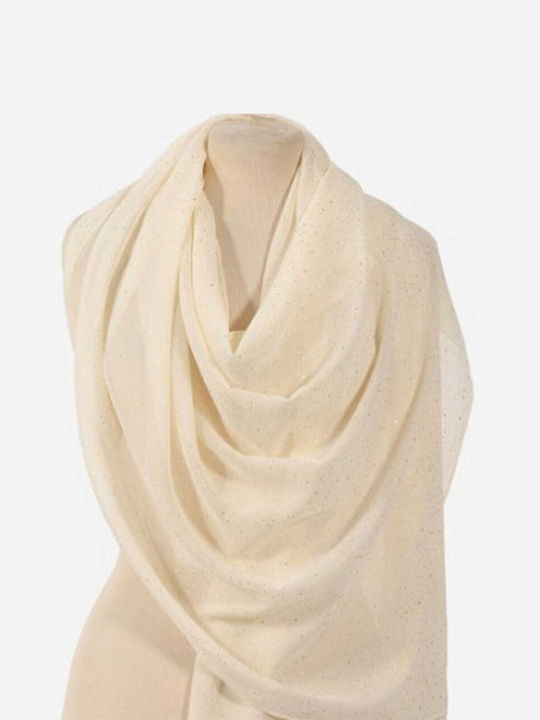 Phymi Women's Beige Shawl 41538 Ivory