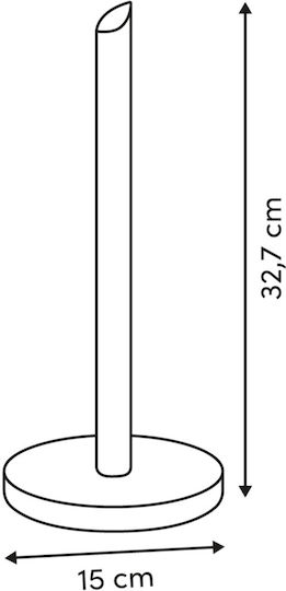 5Five Wooden White Paper Towel Holder 15x15x32.7cm 190285