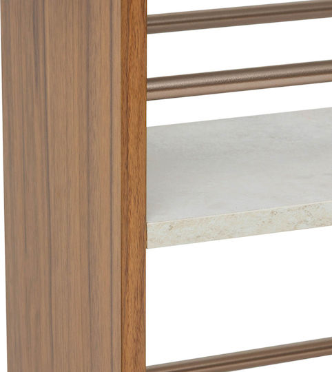 5Five Τρόλεϊ Κουζίνας Μεταλλικό Καφέ 4 Θέσεων 50x15x78cm