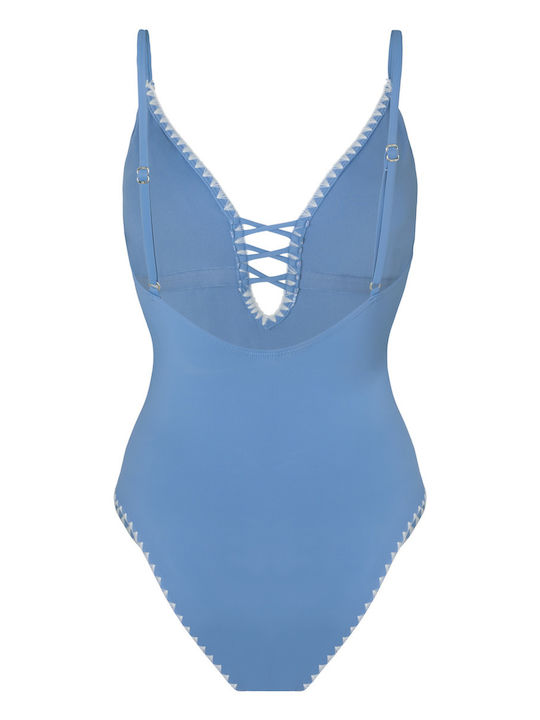 One Piece Swimsuit Light Blue