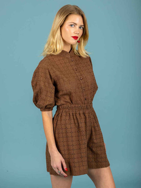 Women's Brown One-piece Shorts