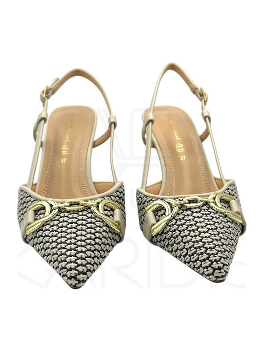 Pantofi Cu Toc Din Piele Bej 10633005 Bej