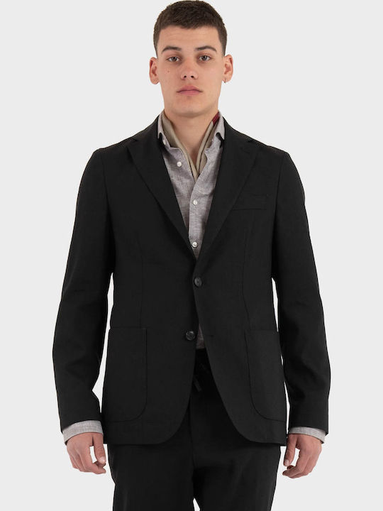 Men’s Suit Jacket with Slim Fit Black