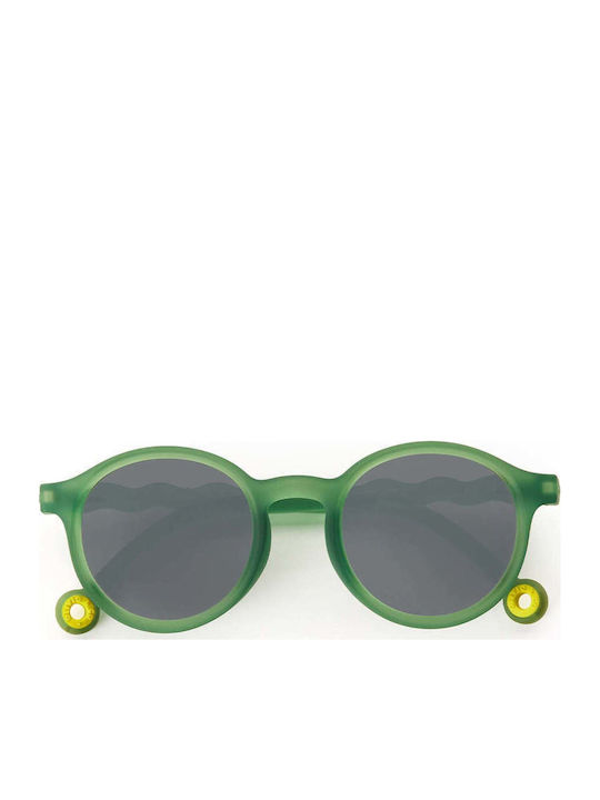 Olivio & Co Classic Oval Kids Sunglasses with Polarized Green Lenses for 3-5 Years