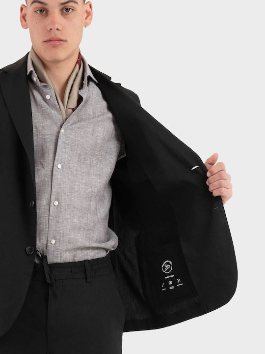 Men’s Suit Jacket with Slim Fit Black
