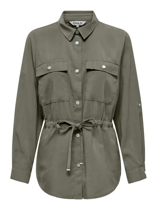 Kurze Damenjacke für Winter Beige