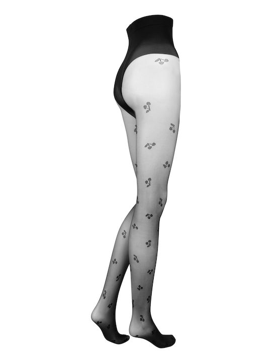 Women's Pantyhose 15 Den Cherries with Print