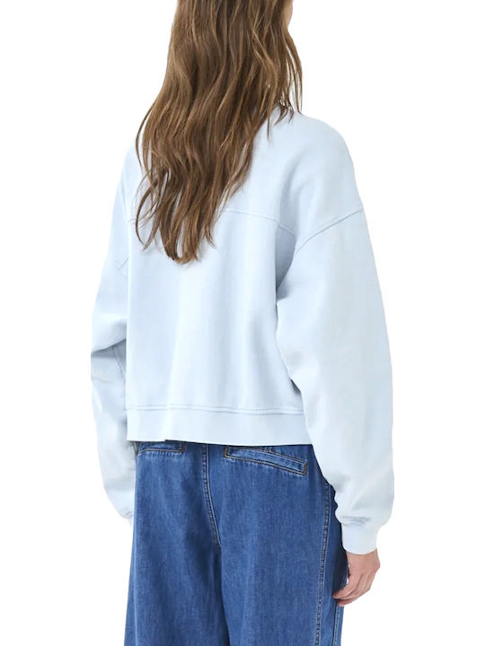 My Essential Wardrobe Long Women's Light Blue Sweatshirt Cardigan
