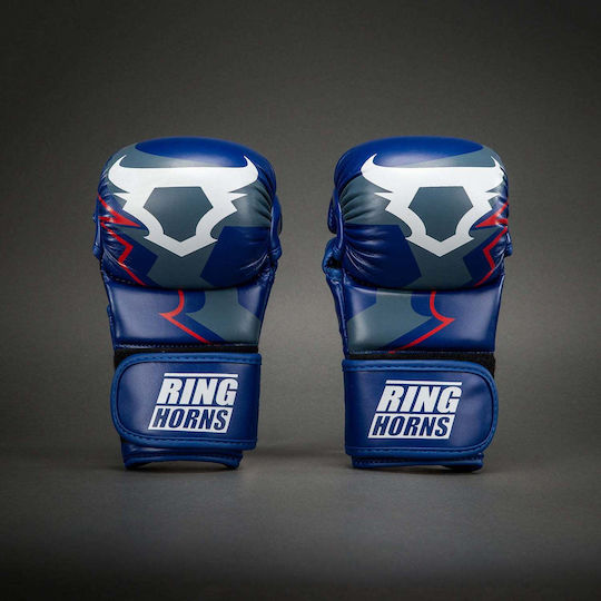 MMA Gloves Ringhorns Charger Sparring Gloves Navy Blue Red