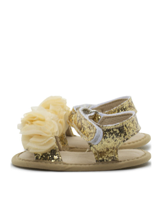 Childrenland Weiche Sohlenschuhe für Babys Gold Pédila