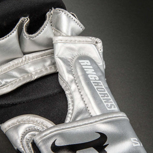 Ringhorns Charger MMA Sparring Gloves Silver Black