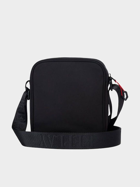 Herren Schulter / Crossbody Tasche Schwarz