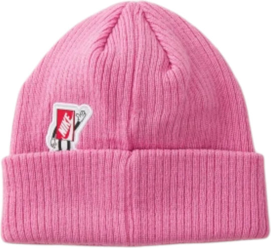 Peak Beanie Unisex Σκούφος Πλεκτός σε Ροζ χρώμα