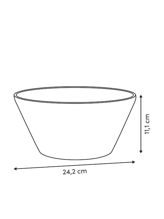 5Five Plastic Multicolour Salad Bowl 24x24x11cm