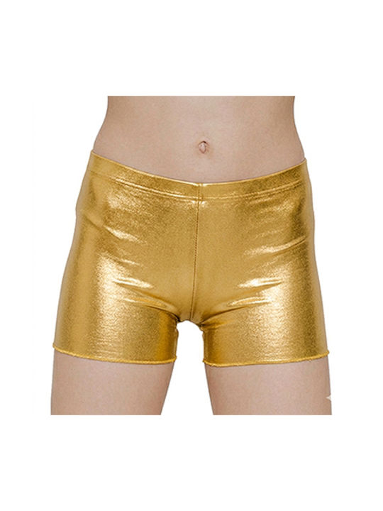Kinder-Tanzbekleidung Gold Baumwollshorts