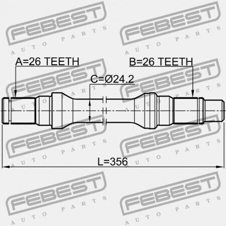 Left Half Transmission Shaft for Ford Ranger ES 2009-2012 Eu 3665729
