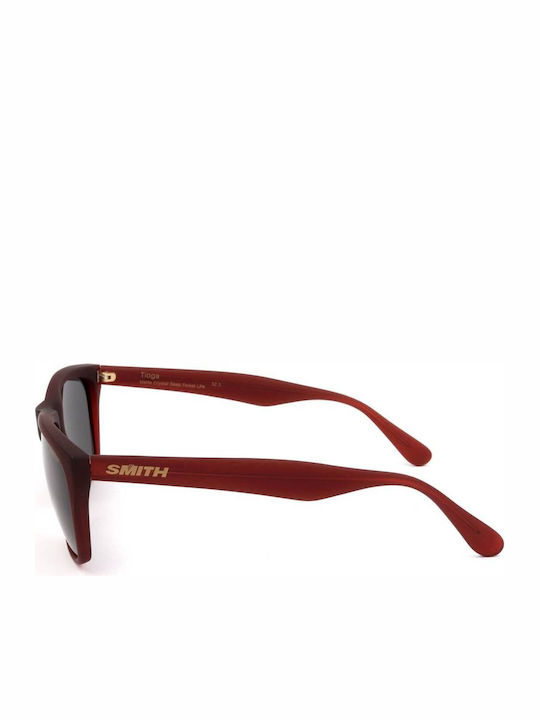 Smith Unisex Γυαλιά Ηλίου με Μπορντό Σκελετό και Γκρι Φακό