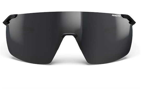 Julbo Cycling Glasses With Yellow Frame And Photochromic Mirror Lenses
