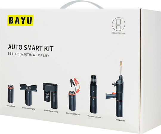 Bayu Car Kit Portable Car Battery Starter 15000mAh with Power Bank USB Pump Flashlight