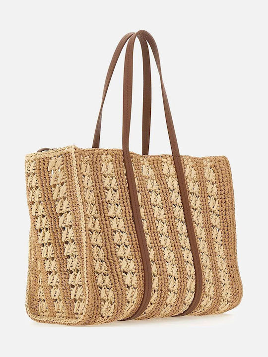 Beyond Straw Women's Tote Handbag Beige
