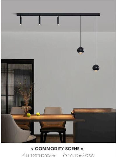 Lightplanet Black LED Pendant Ceiling Light with Natural White Light