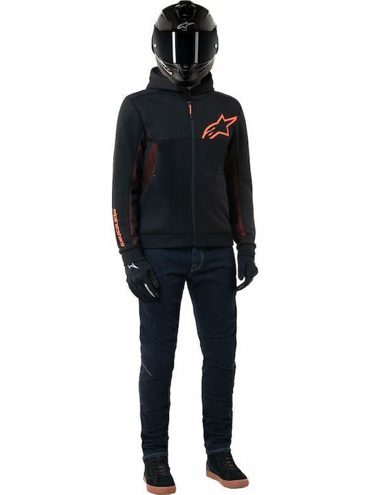 Alpinestars Hoodie Chrome Air Sport Jachetă De Călărie Iarnă Neagră Pentru Bărbați Alpinestars Hoodie Chrome Air Sport Jachetă De Călărie Iarnă Neagră Pentru Bărbați