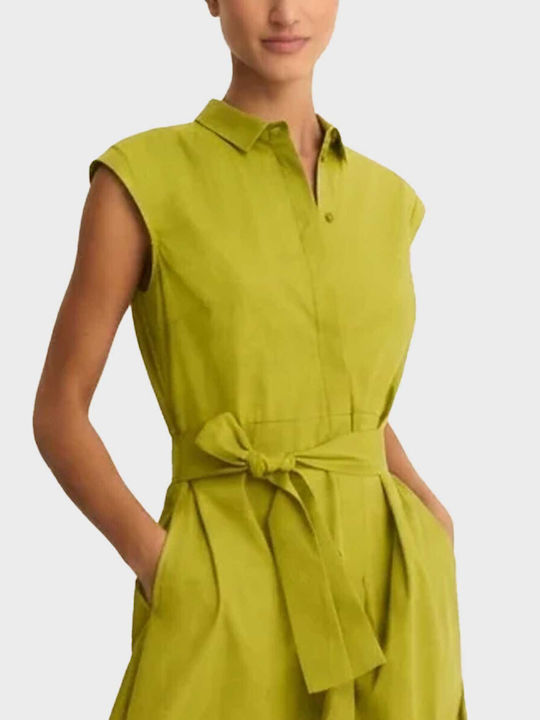 Rochii De Vară Pentru Femei Midi Rochie-Cămașă Fără Mâneci Decolteu