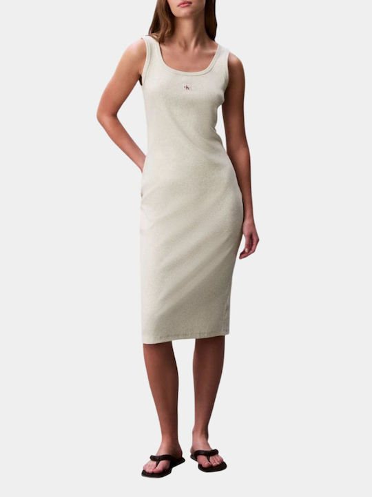 Summer Midi Knitted Dress Cream LV047F257G P4P