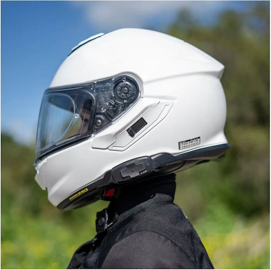 Cardo 4X-S Single Motorcycle Intercom for Helmet with Bluetooth Compatible with SHOEI GT-Air 3 NEOTEC 3 & J-Cruise 3