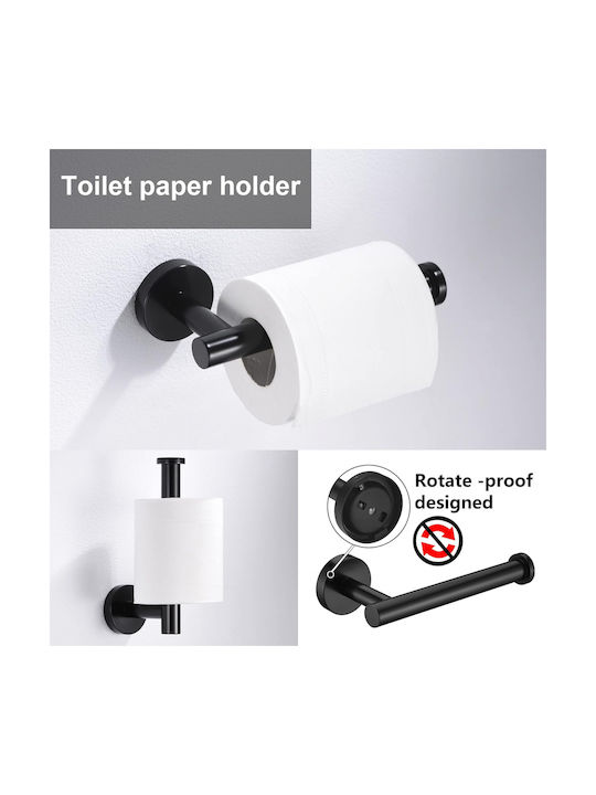 Set Accesorii Baie Montat pe Perete Inox Gri 5 Bucăți