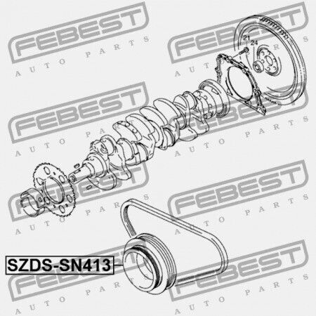 Suzuki Jimny Sn413 Pulley Crankshaft 1998-2018
