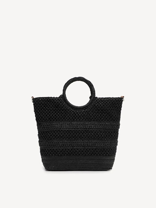 Fabric Women's Shoulder Bag Black