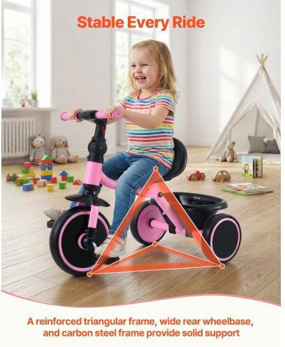 Vevor Toddler Foldable for 2-5 Years Pink