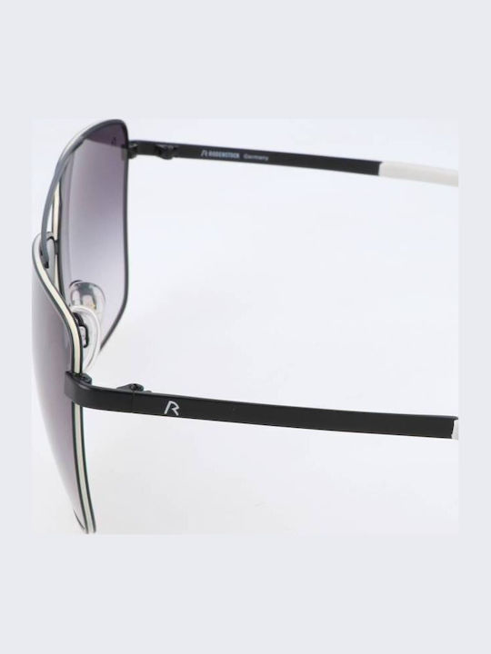 Rodenstock Unisex Sunglasses with Black Frame and Gray Lens R1408