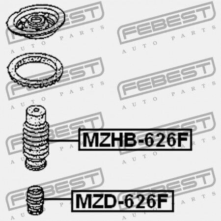 Vorderer Kofferraum-Schock Rebound Mazda 626 Ge 1991-1994 Eu Ga2a-34-111