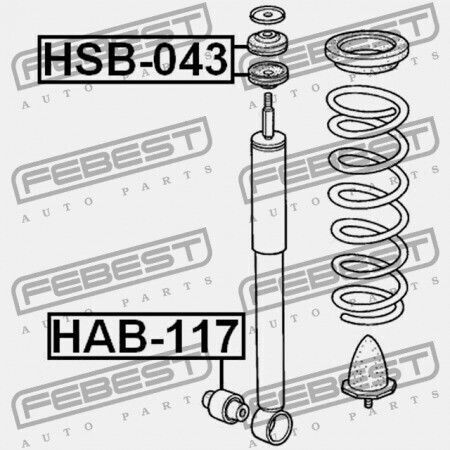 Febest Kofferraum-Schock Für Honda Civic 4d Fd1 2006-2014 Jp 52725-ss0-004