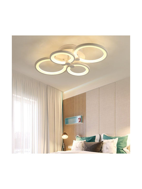 Lightplanet Πλαφονιέρα Οροφής 50εκ. Μπεζ με Ενσωματωμένο LED και Τηλεχειριστήριο