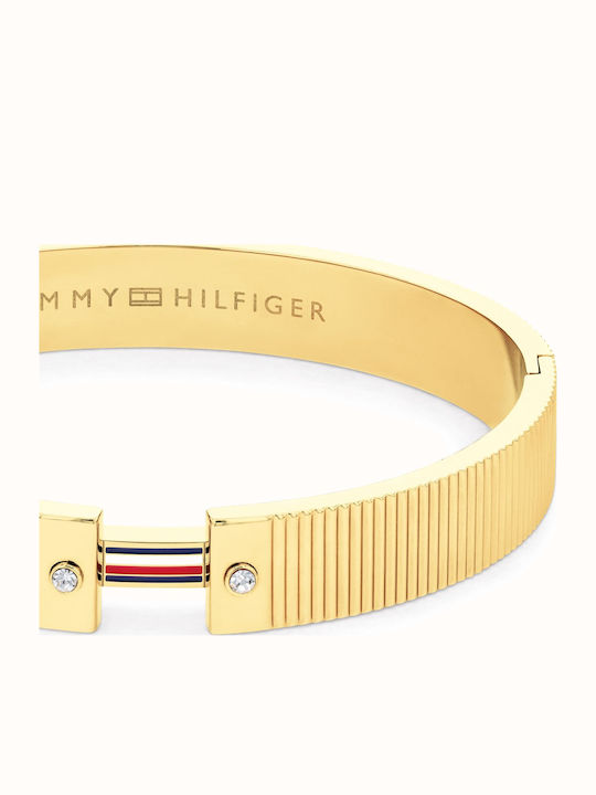 Tommy Hilfiger Women's Bracelet Handcuff Stainless Steel Gold Plated 19cm