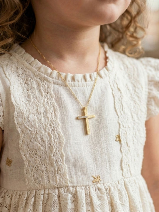 Women's Gold Cross 9K with Chain