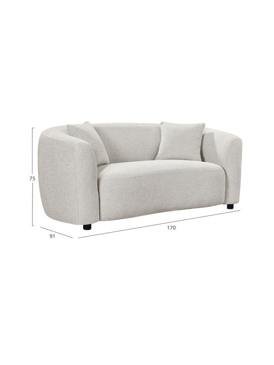 Nord Canapea Cu Două Locuri Bej Deschis 170x91x75cm
