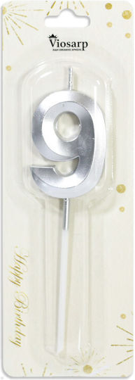 Viosarp Geburtstagskerzen Gold und Silber Nummer 9 VC090-9