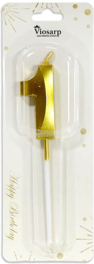 Birthday Candles Gold and Silver Number 1 Vc090-1