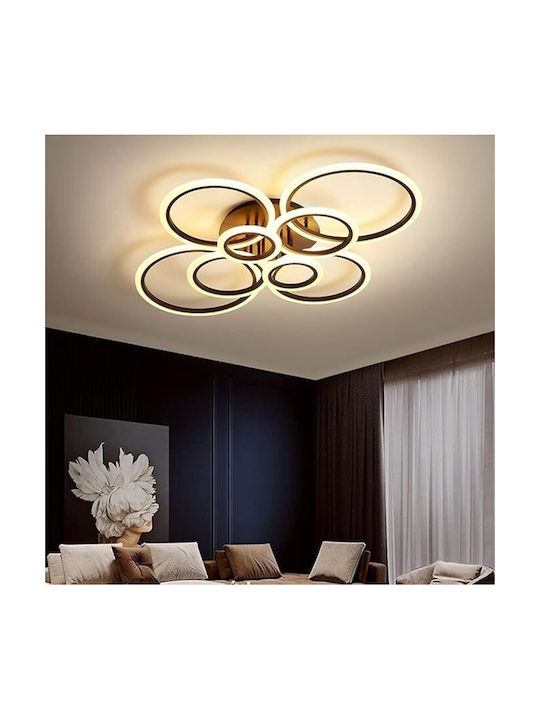Lightplanet Πλαφονιέρα Οροφής Μαύρη με Ενσωματωμένο LED και Τηλεχειριστήριο