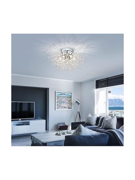 Lightplanet Plafonieră de Tavan 60cm Aurie cu Cristale