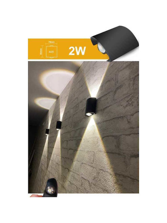 Lightplanet Iluminat Exterior Montat Pe Perete Led Încorporat IP54 2W