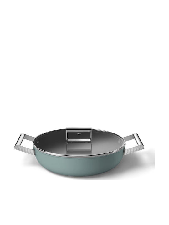 Smeg 50's Style Тиган За Сотиране От Алуминий С Капак С Незалепващо Покритие 28см
