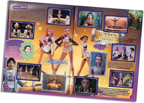 Giochi Preziosi Sticker Album & 10 K-POP Demon Hunters Stickers for Children 6+ Years